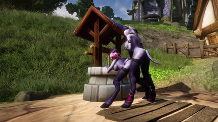 Wraith Futa: Draenei Futa šuká Draenei Dívku na studně přání - warcraft porno parodie