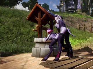 Wraith Futa: Draenei Futa इच्छानुसार Draenei लड़की को चोदती है । Warcraft Porn Parody