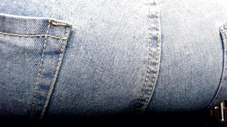 Maeling: Tiny Colony Crushed in Denim Jeans and Ass Stifled Unknowingly