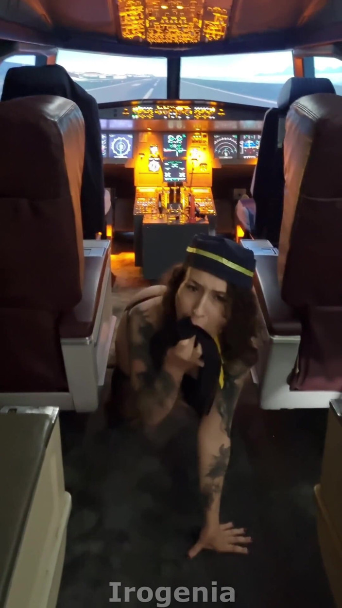 Irogenia: The Flight Attendant Boards in 7th Heaven on the Plane