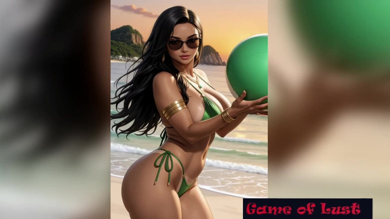Game of Lust 3D: Gol hete Desi vrouwen hete bikini strandanimatie