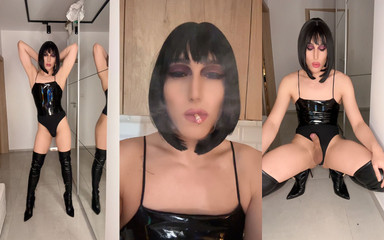 Viper Fierce: 大腿高靴，抽烟和我甜美的精液