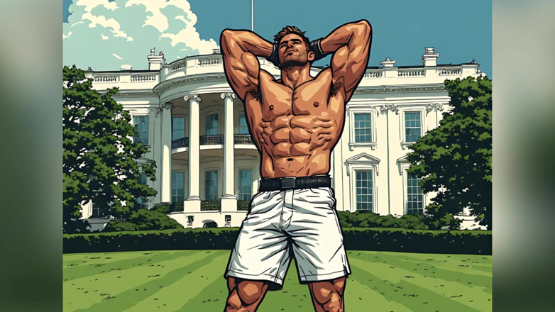 Erotic Man: Lutadores musculosos na Casa Branca (ai Art)