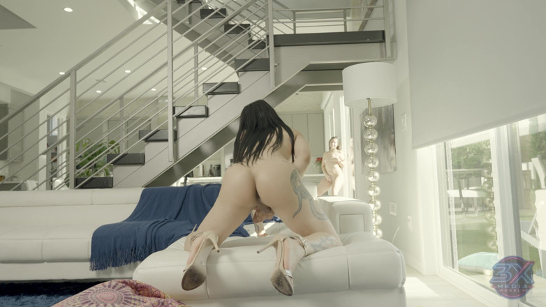 3X Media Models Trans: Eva Maxim Strokes Her Cock While Mia Maxim Watches