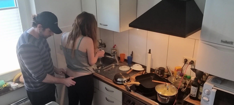 VioletaSecrets: 18yo Teen Stepsister Fucked in the Kitchen While All Is...
