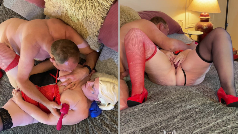 Carmen Angel: Bunicuța Harley Quinn: vibrator multiplu futând o curvă ticăloasă