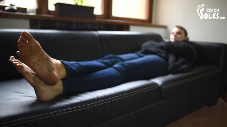 Czech Soles - foot fetish content: Sofie's feet are so dirty from walking barefoot