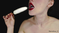 Marvelous V: hot seksi laal honth lolipop aur any bhojan chaatna aur...