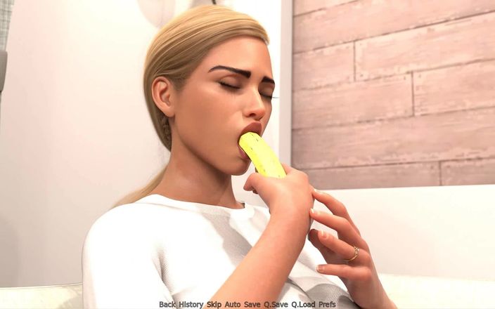 Dirty GamesXxX: 完璧な結婚:バナナを口にくわえて自慰行為をしながら同僚を妄想する人妻 第25話
