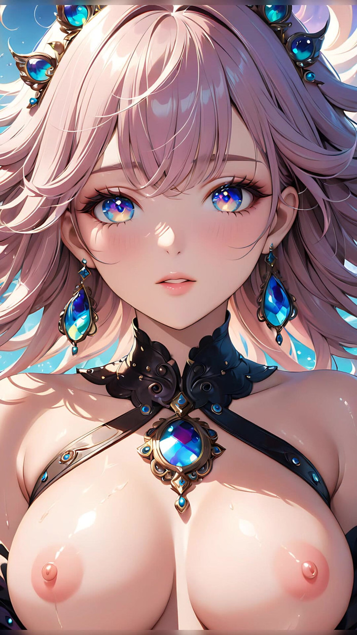 LustRender: Reflets de rêve : une belle jeune femme aux yeux irisés