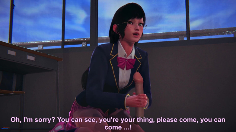 Waifu club 3D: DVA jerks off your cock in the classroom