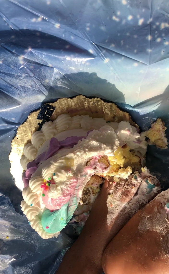 Baby Soles: Smashing Birthday Cake With My Feet