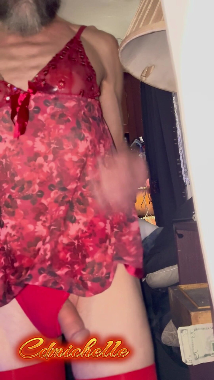 Feeling sexy today crosdressing: Cdmichelle Wearing Stepdaughters Sexy Lingerie &amp; Panties