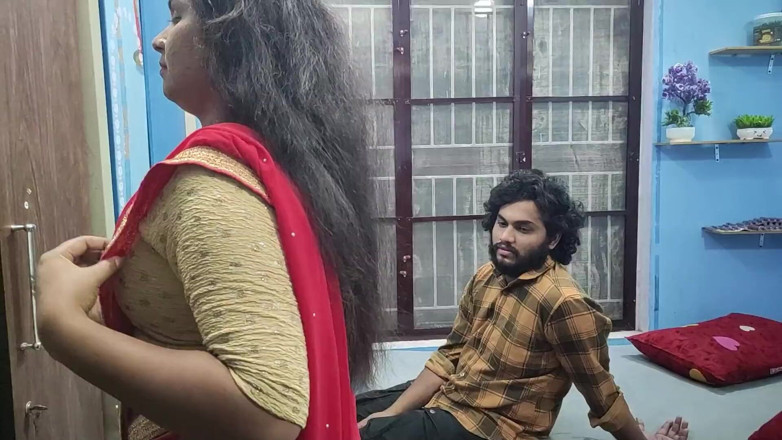 Vaigavarun45: Mallu Girl Hot Red Half Saree Romance and Sex with...