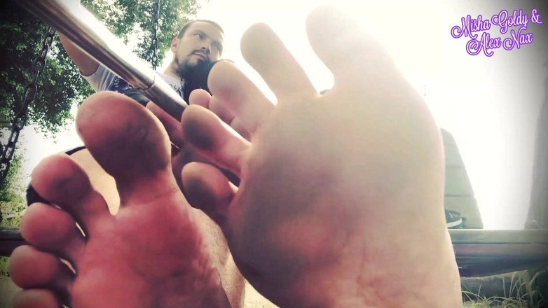 Goddess Misha Goldy: Smell our stinky dirty feet in common place