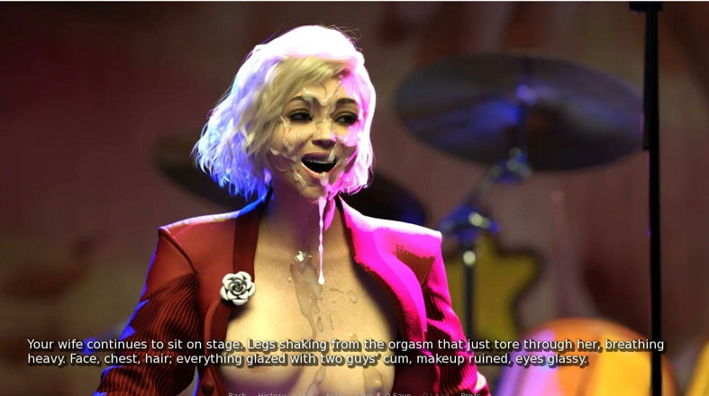 XXX Games Bunk: My Hotwife - Gameplay - Roleplay - Wife Fucks in Concert Stage Infront...
