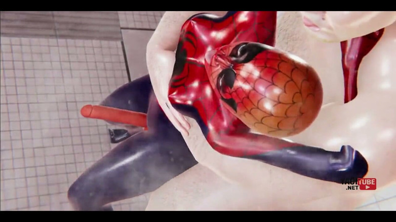 Yaoitube: Spiderman dikongkek oleh seorang lelaki besar Yaoi - manga Jepun Asia...