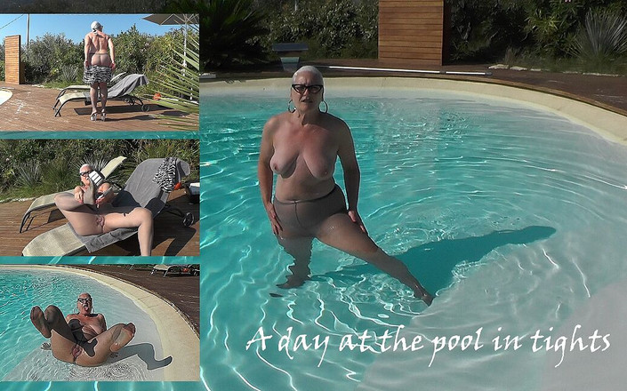 Hotvaleria: 穿着紧身衣在泳池边的一天