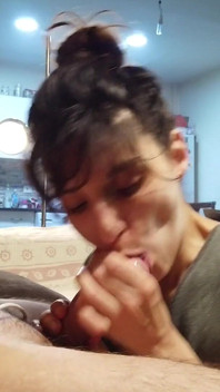 Tongue Job and Cock Bursting Milk