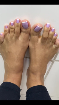 Lilac French Nails