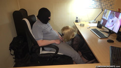 Cumdrinking Wife: Swallowing Three Loads in the Office
