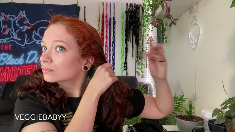 Veggiebabyy: Tired Girl Yawns While Getting Ready