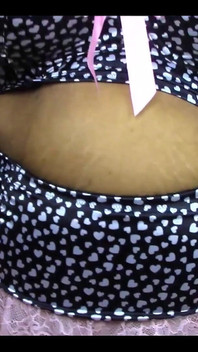 BBW White Stockings & Black Glass Toy