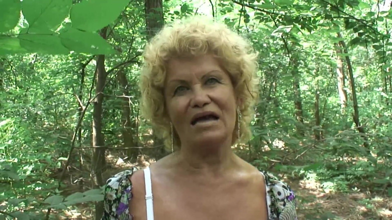 Mature Climax - 100% Mature Videos: Blonde hairy mature is jumping on big dong outdoors