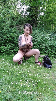 In the Middle of the Forest a Horny Slut Fills All the Holes