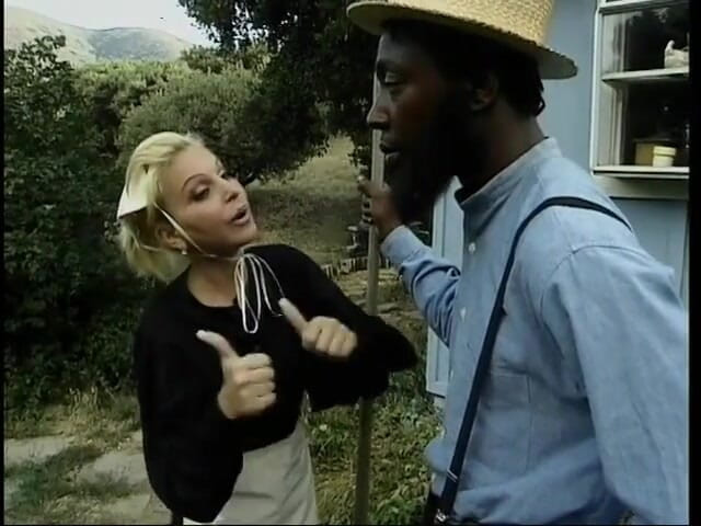 Fuck me Hard: Two Amish studs have interracial sex with brunette and fuck...