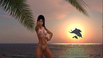 Black Widow Films: Beach striptease full
