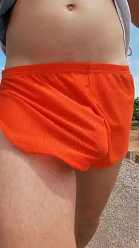 My Cock Manages to Stick Out of My Short Shorts, People See It