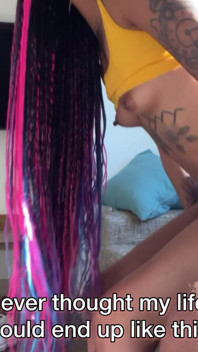 Tatted Ebony Slut Needed Help with Rent