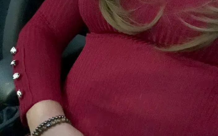 Kelly cd: Kelly cd in red dress nude pantyhose and heels