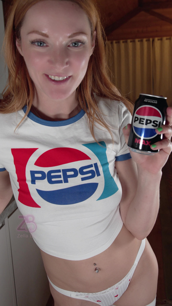 ZellaBu: Thirsty Girl Next Door Zella Bu Stuffs Soda Can in...