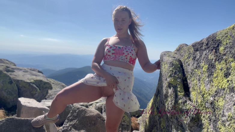 Petite blond your pure desire: A Stranger Man Recorded Me Masturbating in the Mountains