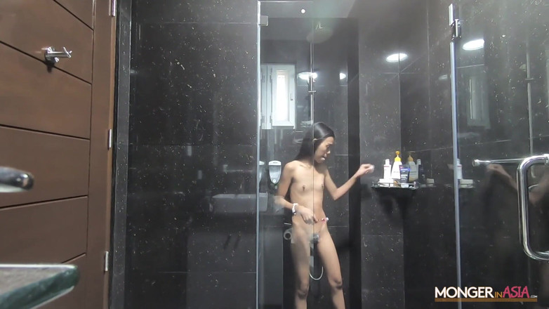 Monger In Asia: Ultra thin Asian whore inseminated and bred