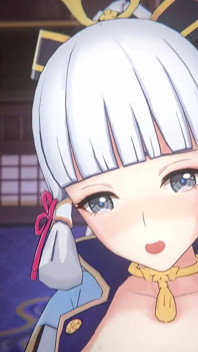 Genshin Impact - adegan seks penuh gairah ayaka dan aether - erangan manis - animasi hentai 3d