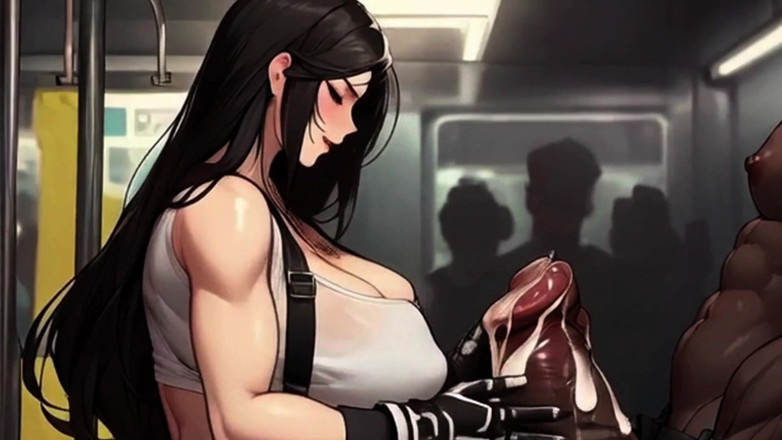 Spicy Toons: Tifa Searches for Dick on the Train