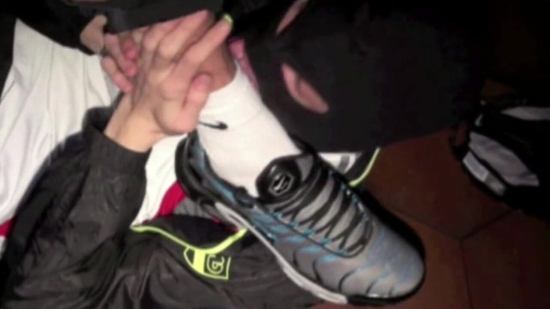 Sneaker gay: Extreme fetish domination leather and sneaker
