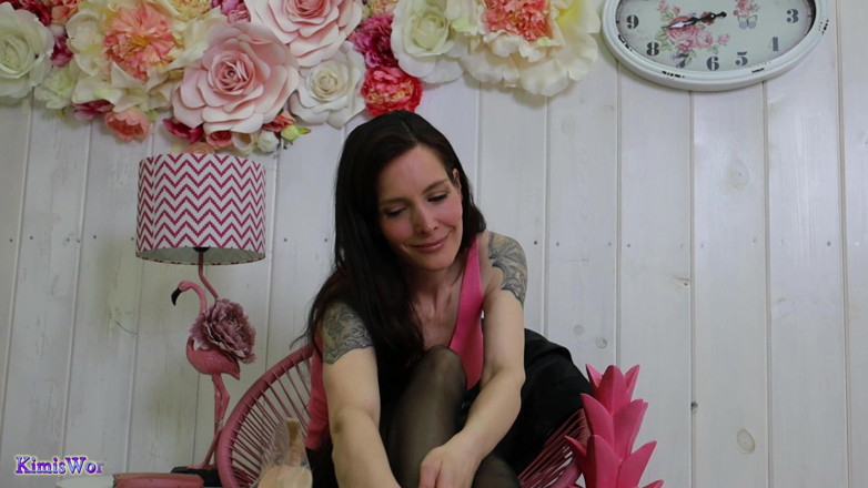 KimisWorld: Black Nylons Foot Teasing &amp; Footplay - Sheer Stockings, Soles and Slow...