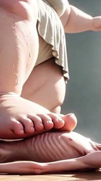 Ssbbw stapt hard op het gezicht van de man - vernedering