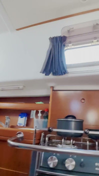 Trans Sailor with Big Cock Did Cumshot in the Galley While Sailing Crossing Atlantic Ocean