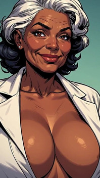 Chaqueta abierta, tetas afuera arte