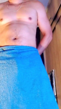 Freshly Bathed Playing with the Towel