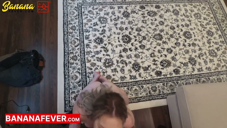 Banana Fever: Tall Asian Guy Two Facials on Petite Curvy Dirty Blonde