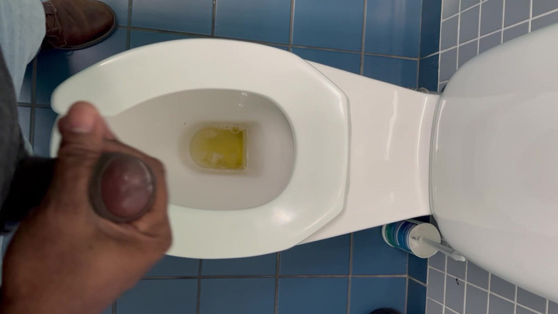Jamaican Cock: Jerking off in the Office Washroom