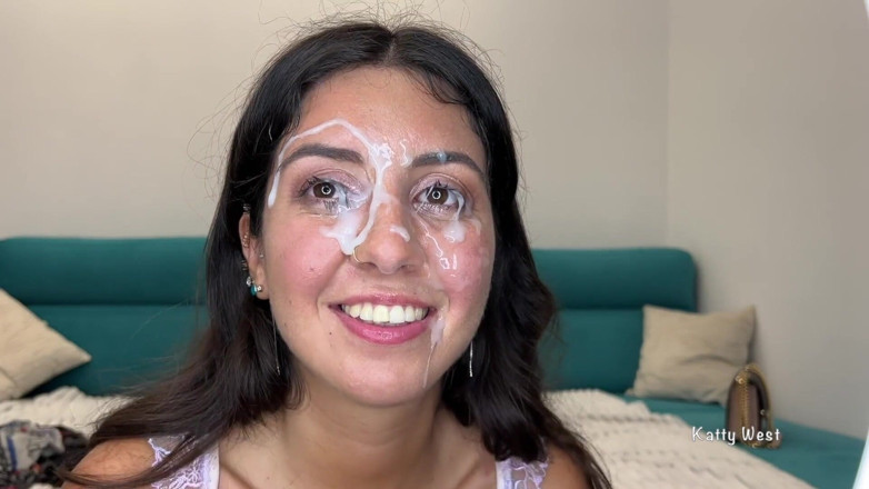 Katty West: Compilation d’éjacs faciales. Compilation d’éjacs sur le visage et la...