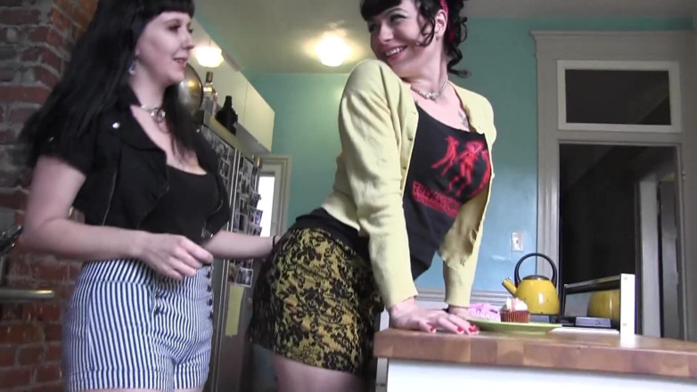 CBD Media: Busty Milfs having rough lesbian sex in the kitchen