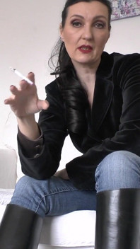 Be My Ashtray and Spittoon, Mistress in Rubber Riding Boots, Lady Victoria Valente